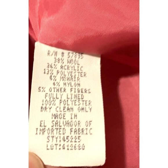 Y2K Requirements Pink Plaid Cropped Jacket 10 Wool Mohair SOFT Blazer Clueless - Picture 8 of 8